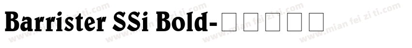 Barrister SSi Bold字体转换